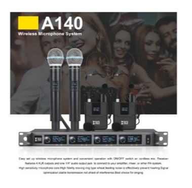 DW Tuga Wireless Lavalier & Handheld Microphone For Camera.4Ch